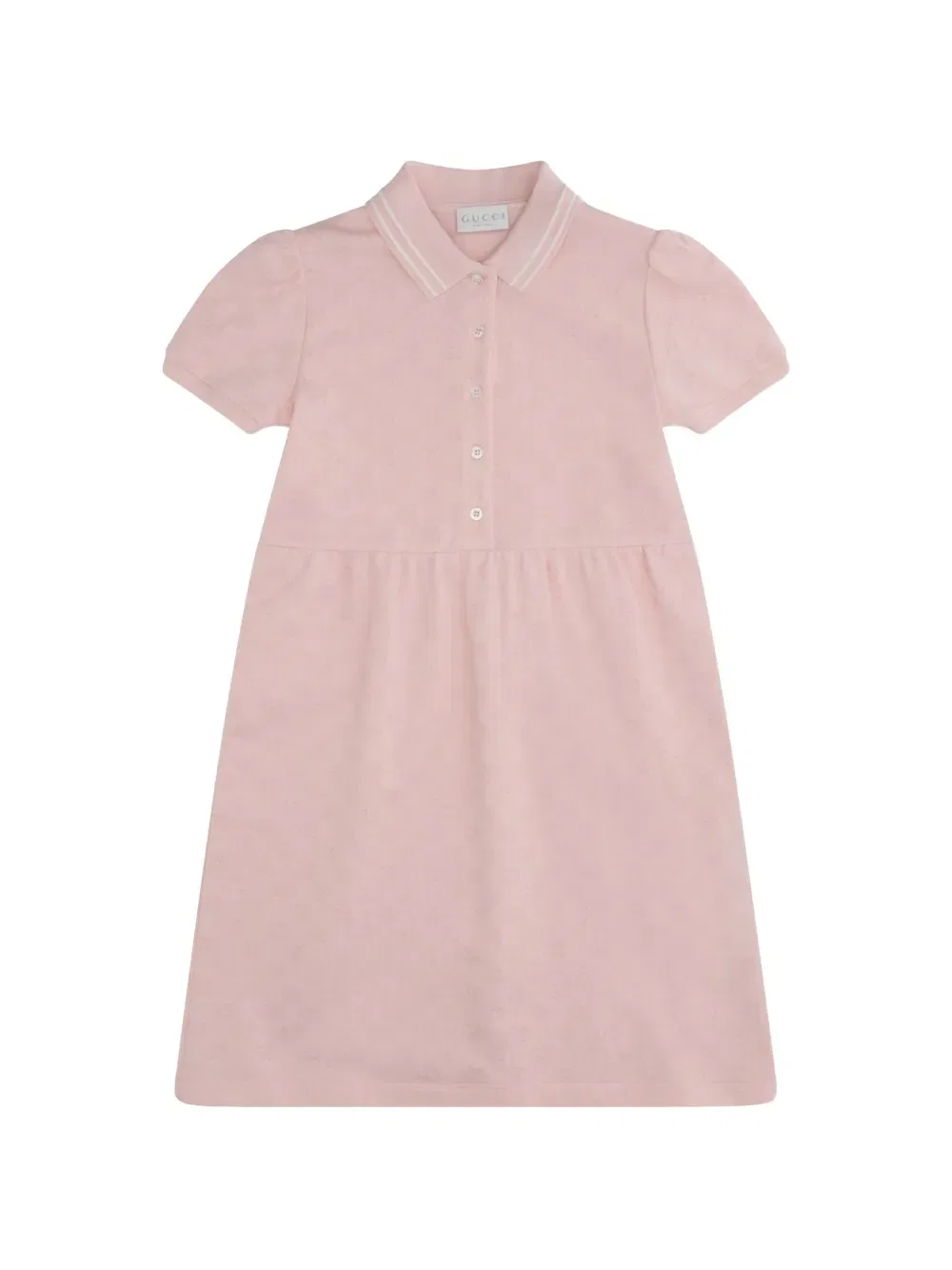 Платье с воротником-поло Gucci Kids, розовый