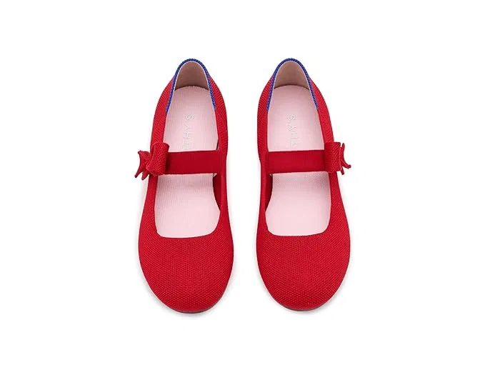 Туфли Мэри Джейн с бантом Tux Bow Rothy's Kids, Bright Red — фото 3