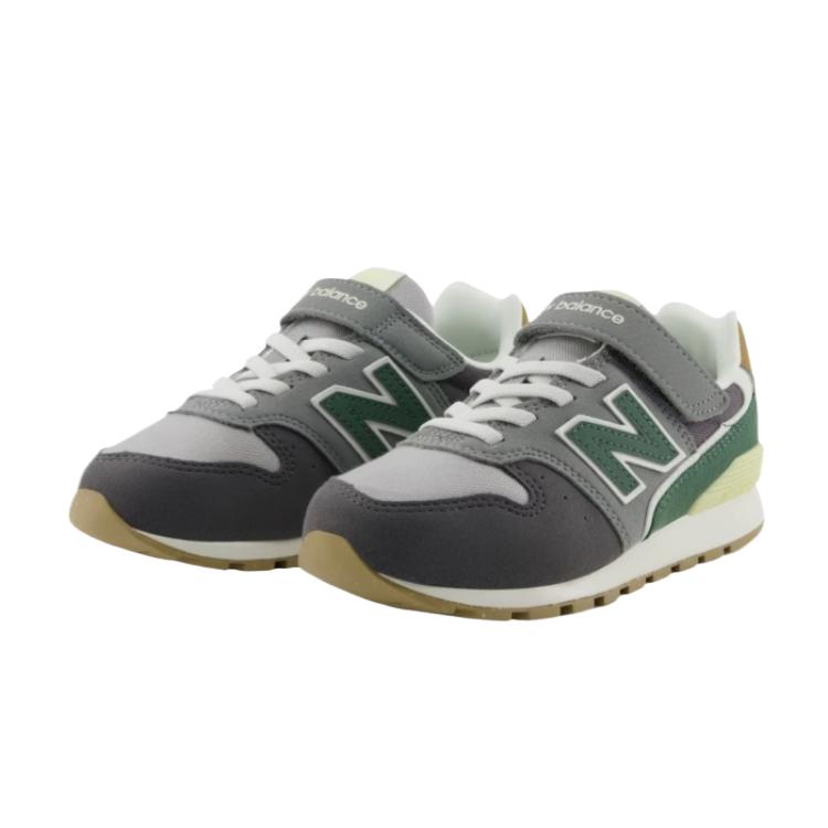 New Balance Повседневная детская обувь – светло-серый/темно-серый/зеленый — фото 4