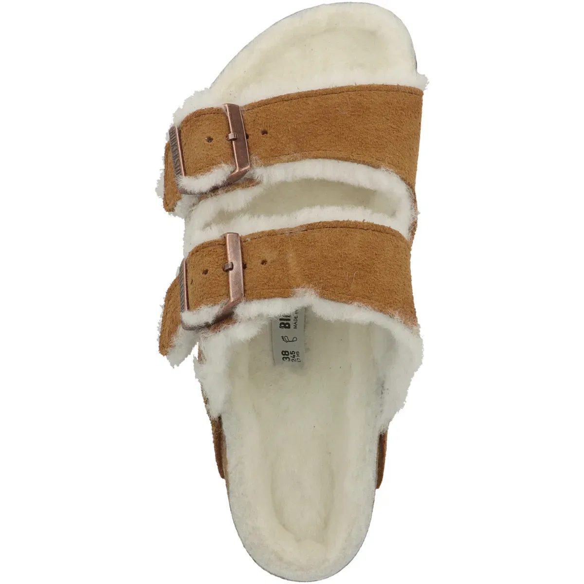 Сандалии классические с замшей, Birkenstock, светло-коричневые — фото 2