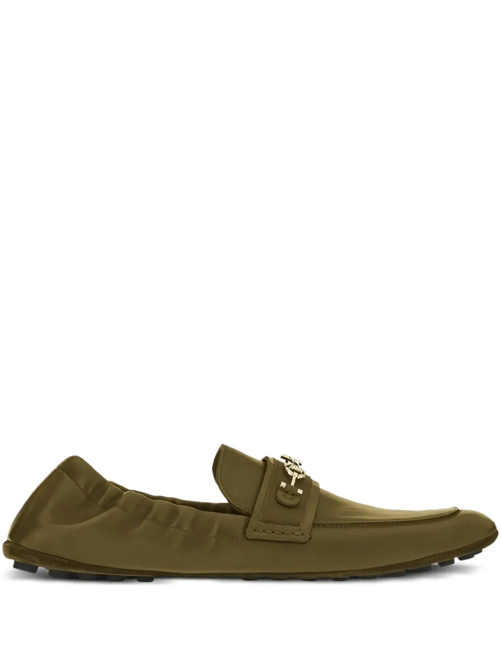 

Кожаные мокасины с деталями Gancini Ferragamo, зеленый