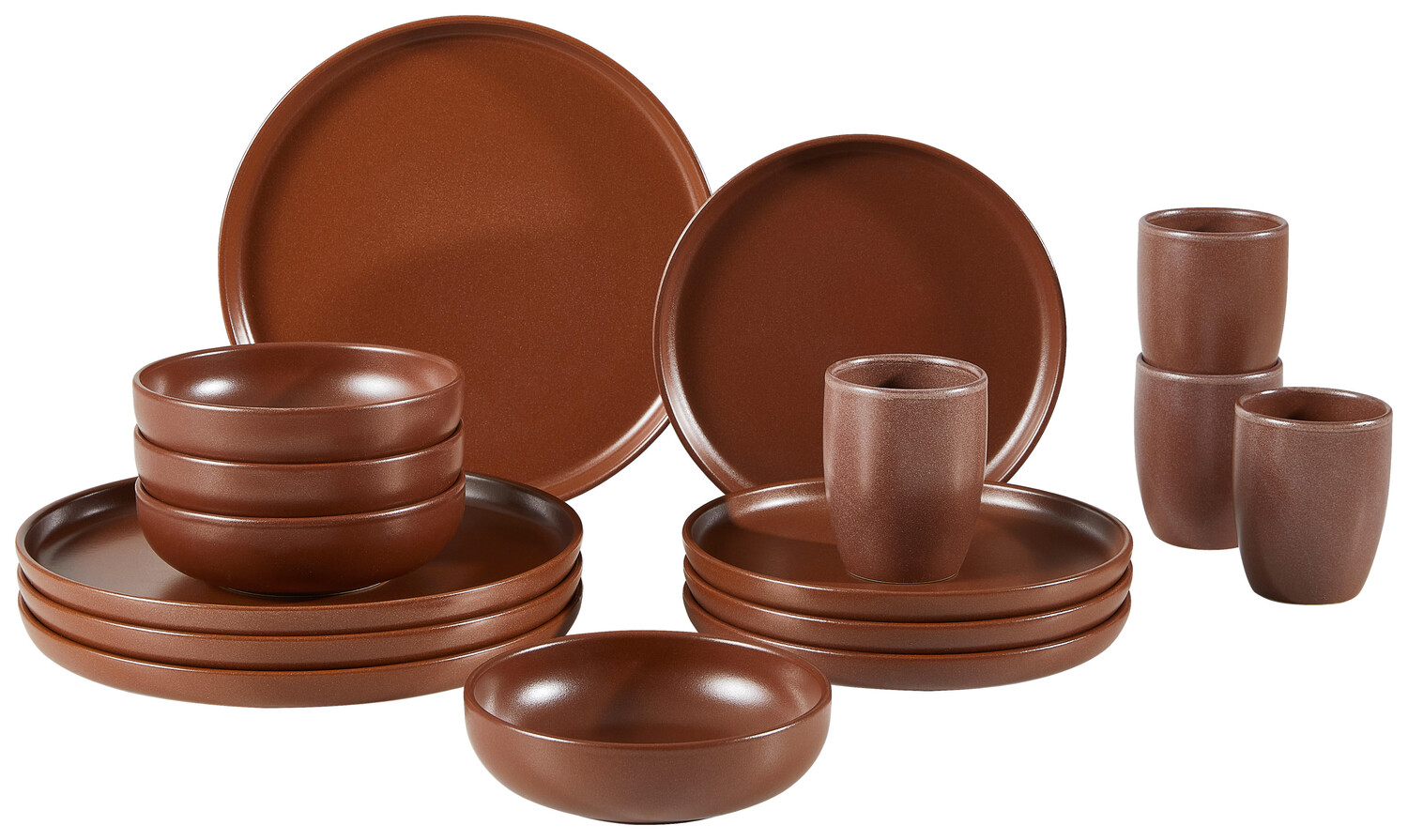 

Комбинированный сервиз 16 шт Creatable, коричневый
