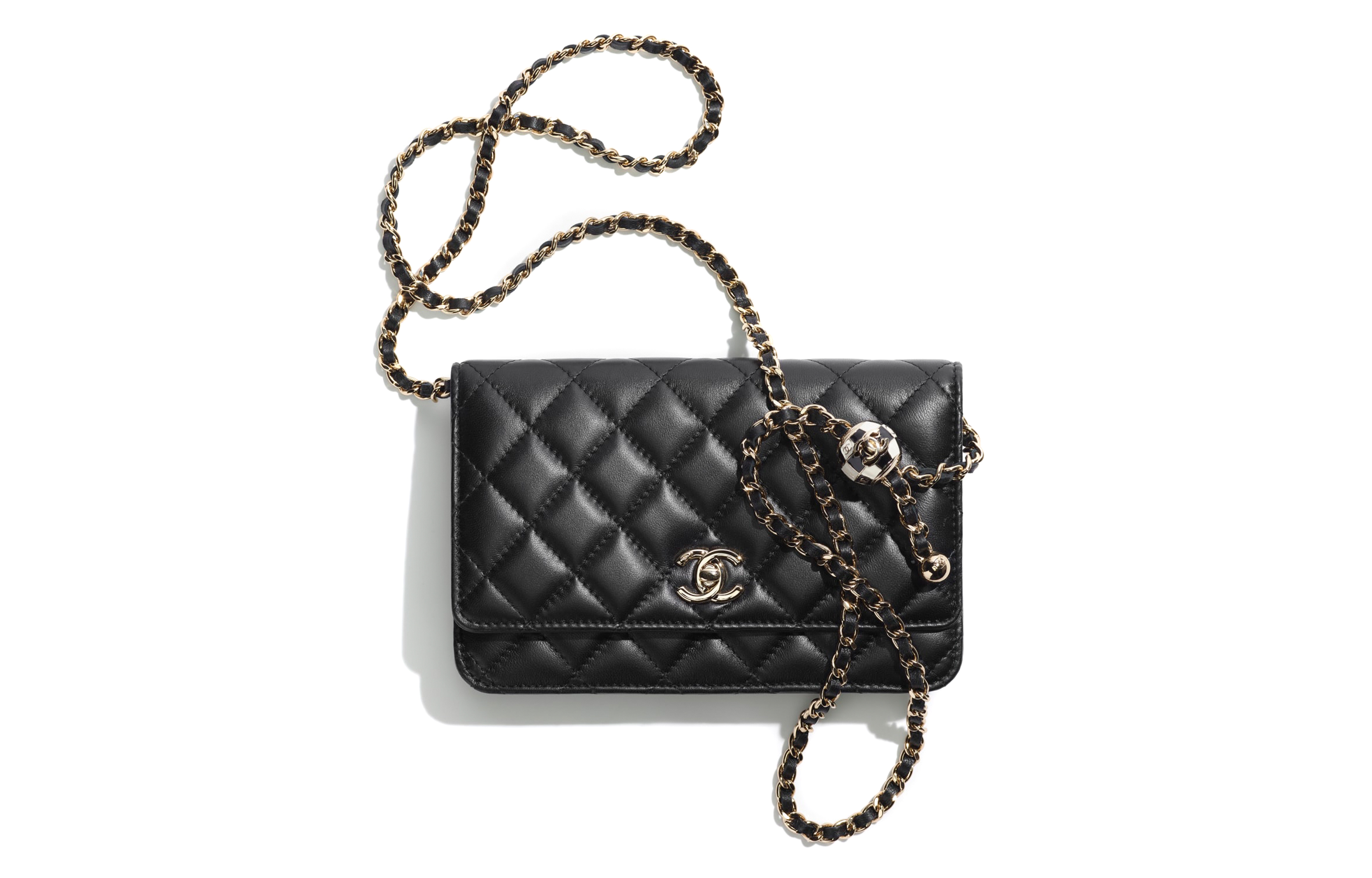 

CHANEL Весенняя кожаная сумка через плечо женская черная