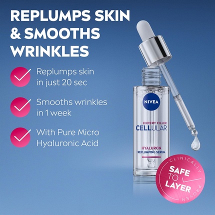 Сыворотка Nivea — Cellular Expert Filler Гиалуроновая кислота восстанавливающая - против старения, 30 мл — фото 2