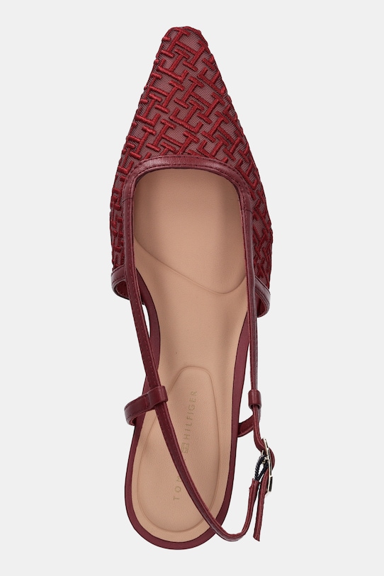 Туфли MONO SQUARED TOE KITTEN SLINGB Tommy Hilfiger, бордовый — фото 4