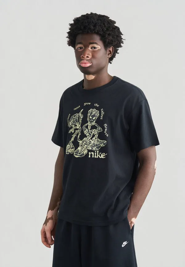 Футболка с принтом цветов Nike Sportswear, Black