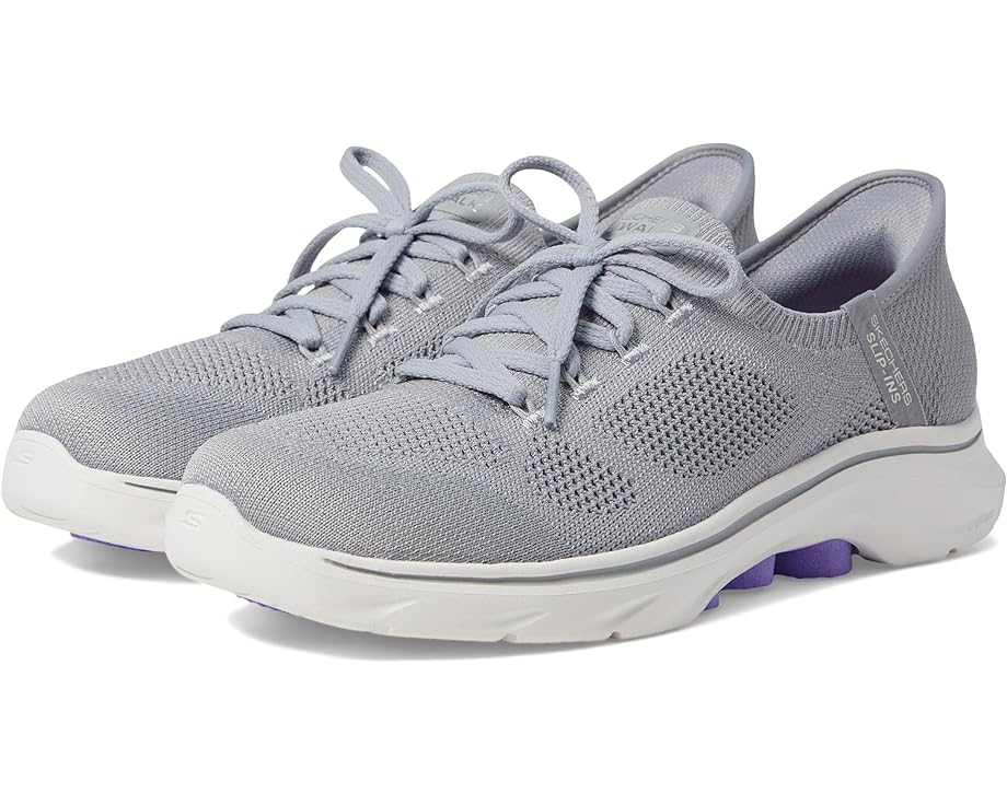 

Кроссовки SKECHERS Performance Go Walk 7 Via Hands Free Slip-Ins, цвет Grey/Lavender