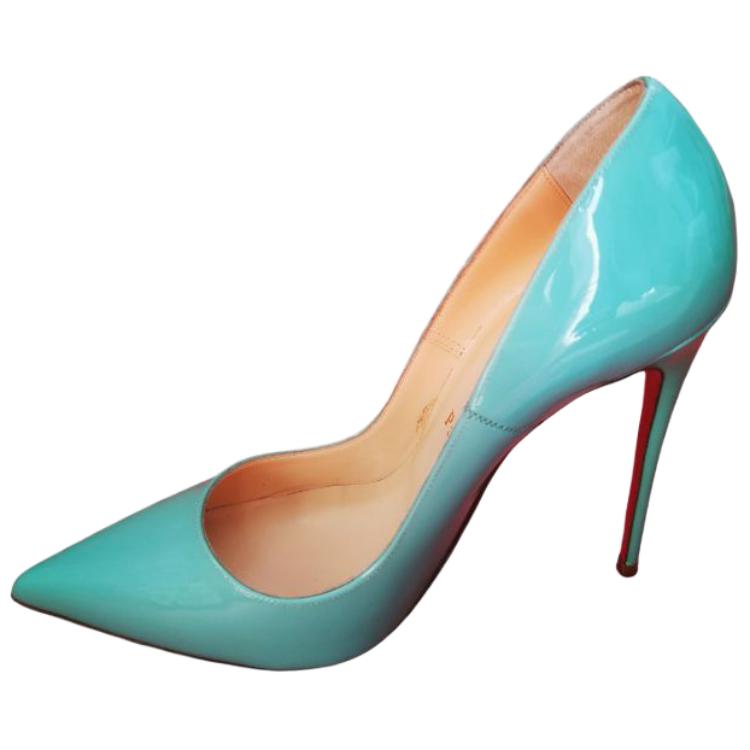 Туфли CL Kate Slim Heel High Heel 12 см, женские, цвет «озеро-зеленый» Christian Louboutin, Original Shoe Box Included