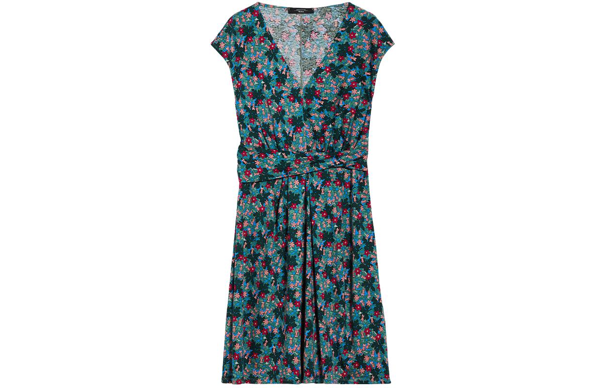 

MaxMara Женское платье с коротким рукавом зеленое