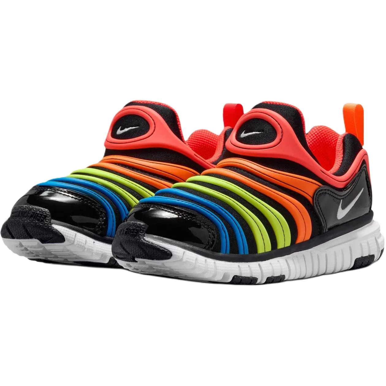 Nike Детские кроссовки Dynamo Free Breathable Low top Lifestyle черно-оранжевые — фото 4