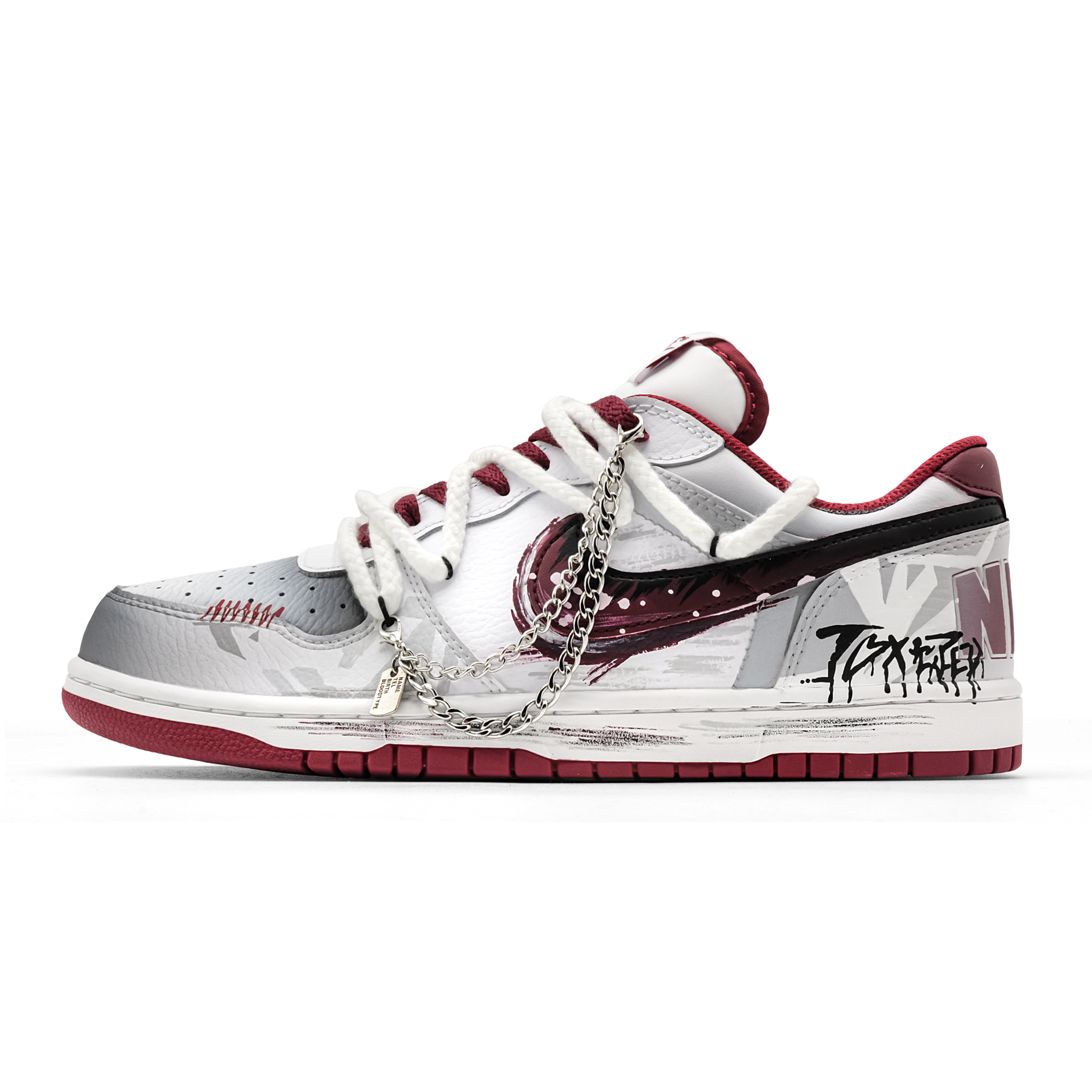 

Nike Кроссовки для скейтбординга Big Black Forbidden Zone, устойчивые к истиранию, дышащие, низкие, мужские, черные с красным