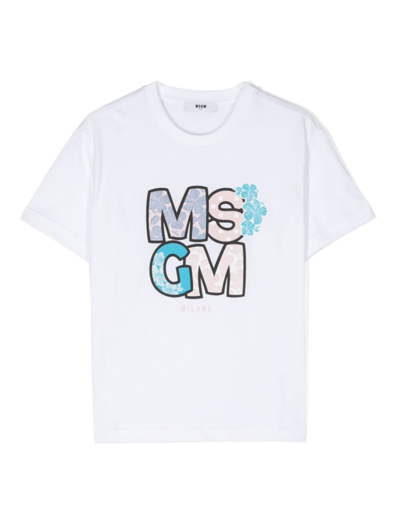 

MSGM Kids футболка с логотипом, белый