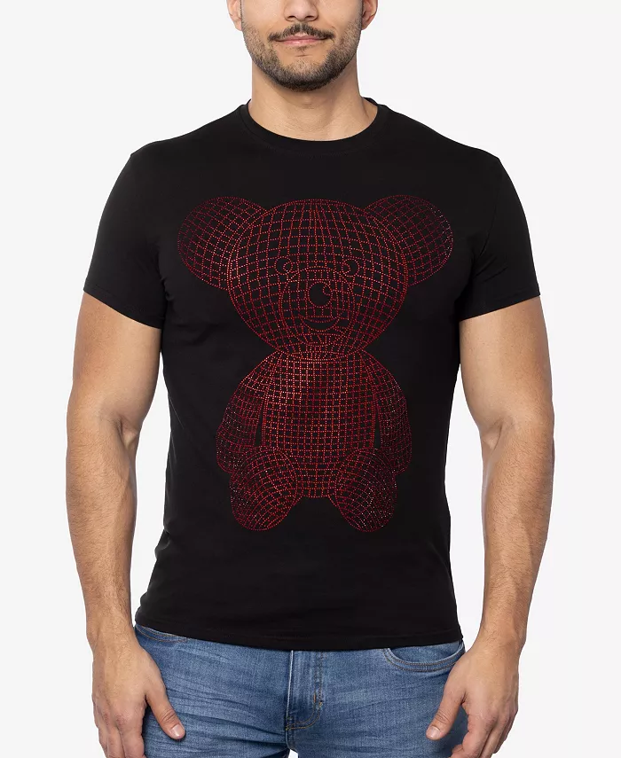 

Мужская футболка с 3D-графикой "Bear" и стразами SPRING + MERCER, черный