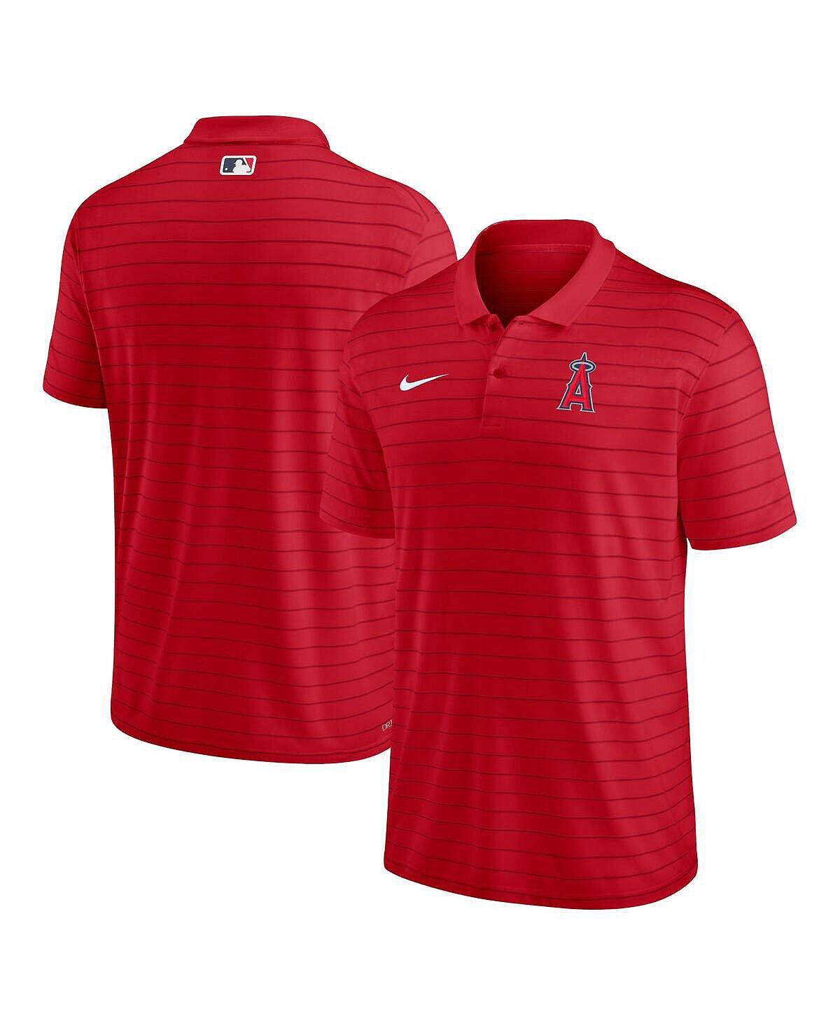 

Мужская красная рубашка-поло Los Angeles Angels Authentic Collection Victory в полоску для выступлений Nike