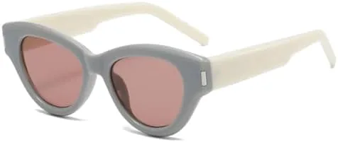 

Солнцезащитные очки 2027 года для женщин в стиле ретро с защитой от УФ-излучения UV400, солнцезащитные очки для мужчин с заклепками MTZJH, Grey Beige Red