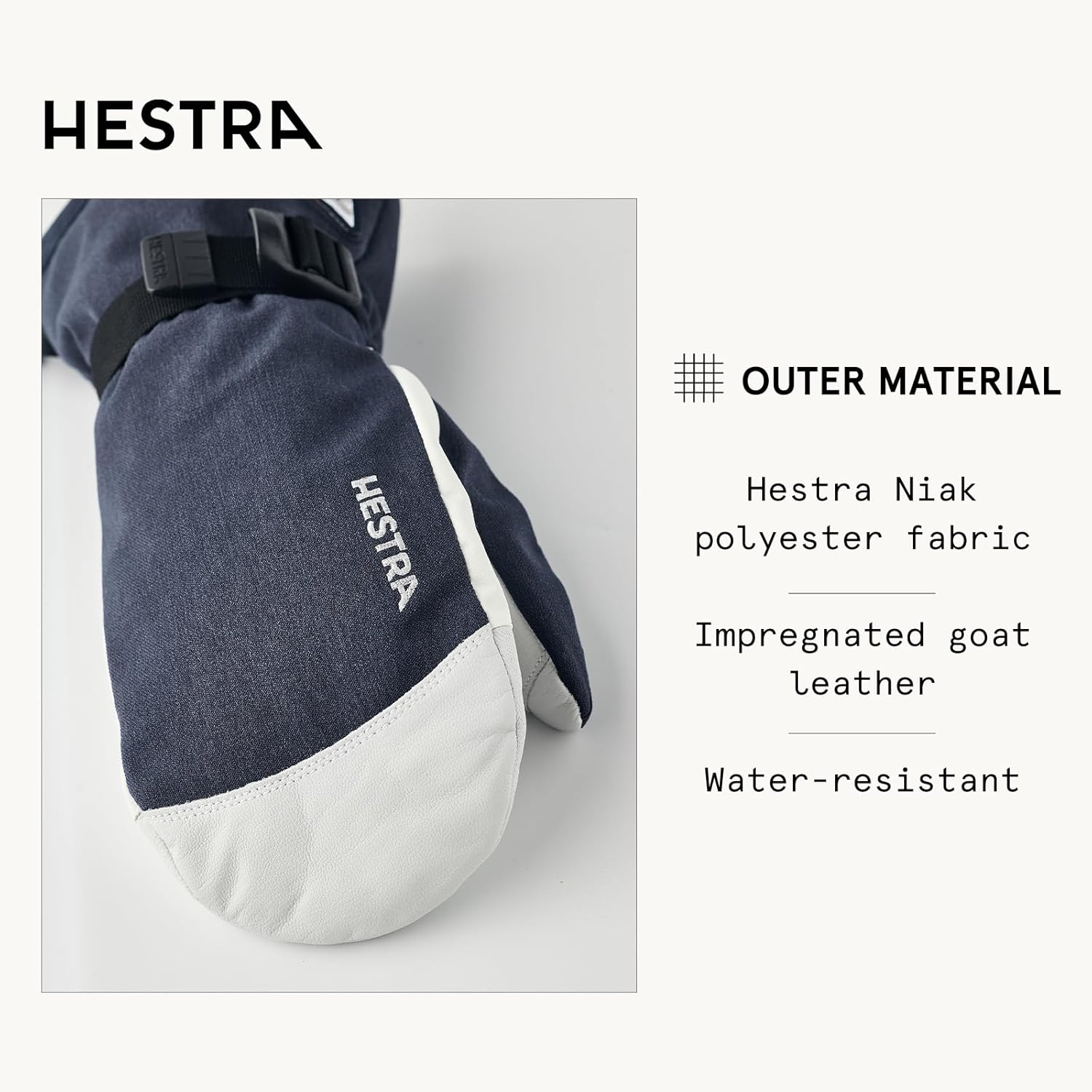 Варежки Hestra Unisex Powder Gauntlet, ветрозащитные, кожаные, повседневная зимняя одежда, горнолыжные варежки для мужчин и женщин, Beige — фото 3
