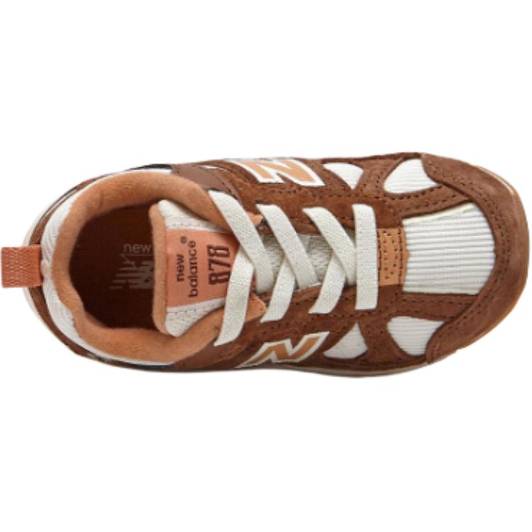 New Balance Износостойкие низкие детские туфли коричневого цвета для младенцев и малышей — фото 3