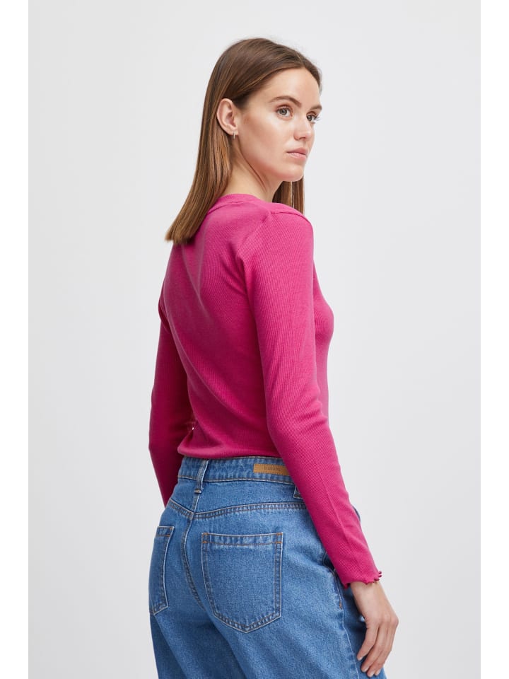 

B. young Блузка с длинными рукавами BYSANANA LS BLOUSE 2 - трикотажная, приталенный крой, цвет Very Berry