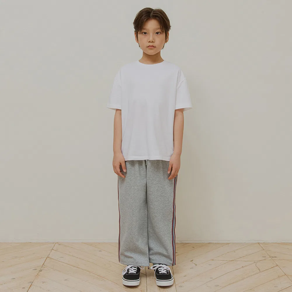 Детские спортивные брюки Lumi Line меланжевого серого цвета от Wednesdayoasis Kids — фото 2