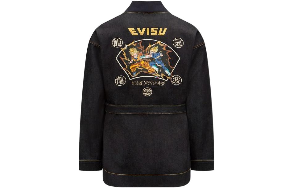 

X Dragon Ball Z Co-Branded джинсовая куртка унисекс деним синий Evisu, синий