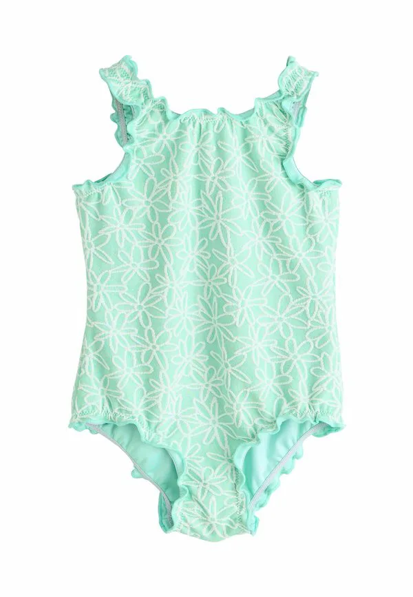 Купальник стандартного кроя с волнистым краем Next, Mint Green Floral Texture