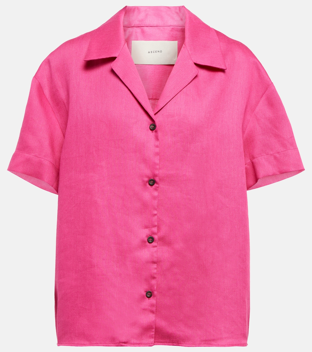 

Пражская льняная рубашка Asceno, Hot Pink