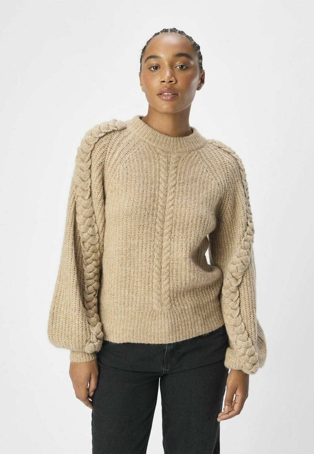 

Джемпер OBJRUNA PULLOVER Object, оливковый