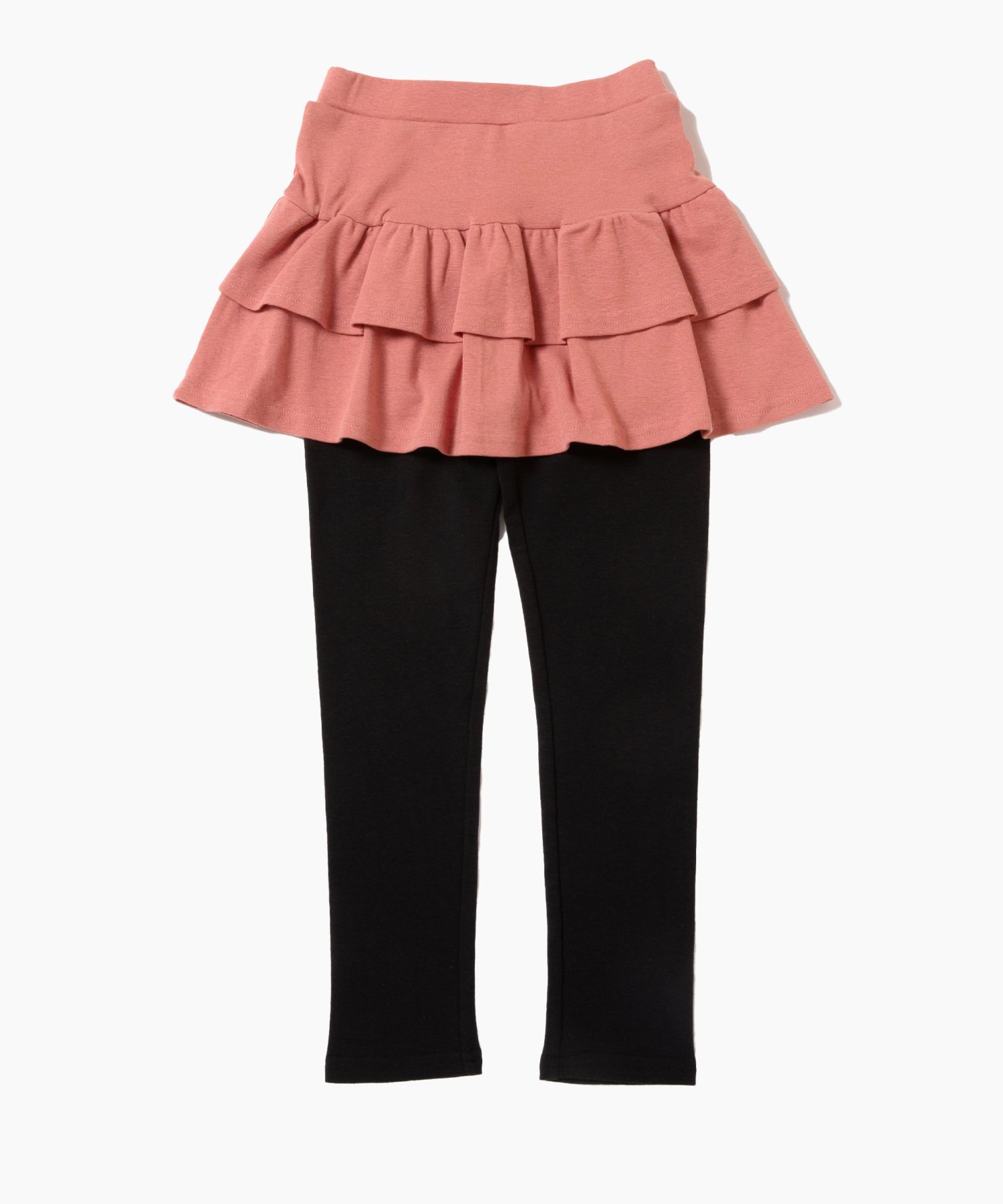Юбка Эластичные юбки (с двухъярусными оборками) Ever Closet, Apricot Pink C — фото 4