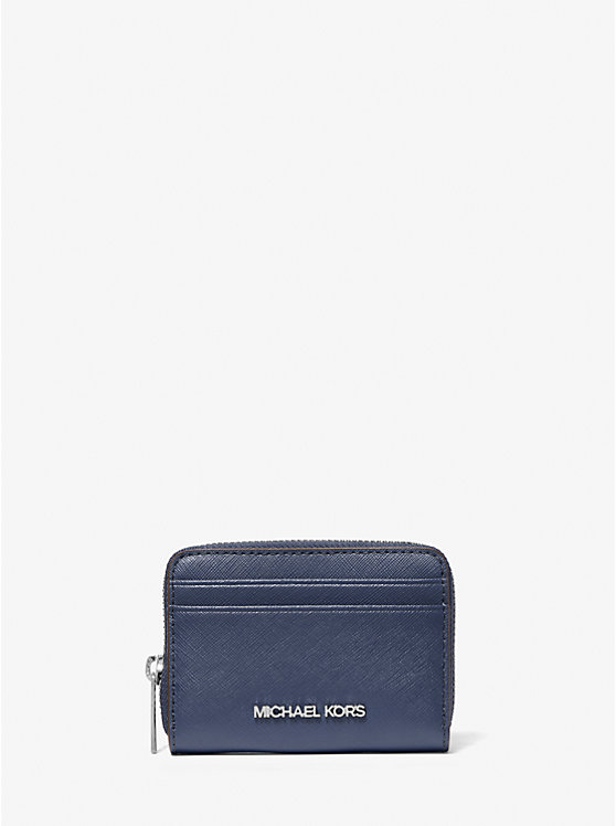 

Кошелек Jet set travel из сафьяновой кожи среднего размера Michael Kors, синий