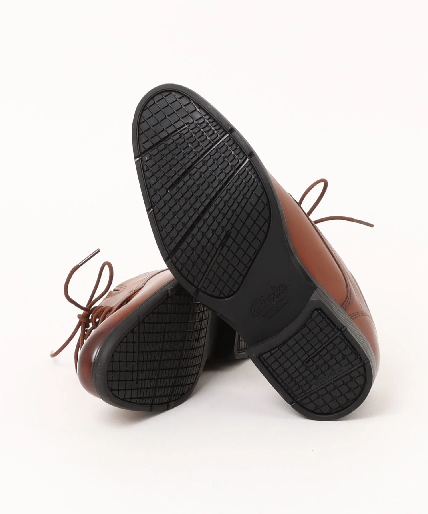 Мужские кожаные туфли Clarks STEADWELL LACE классические коричневые — фото 3