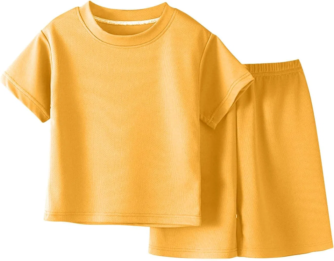 Детский спортивный костюм с футболкой и шортами AOREUGL, A05-yellow — фото 3