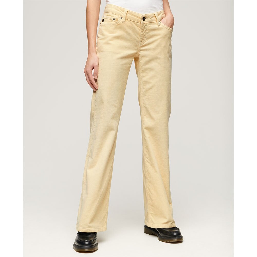 

Брюки Superdry Low Rise Cord Flare, бежевый