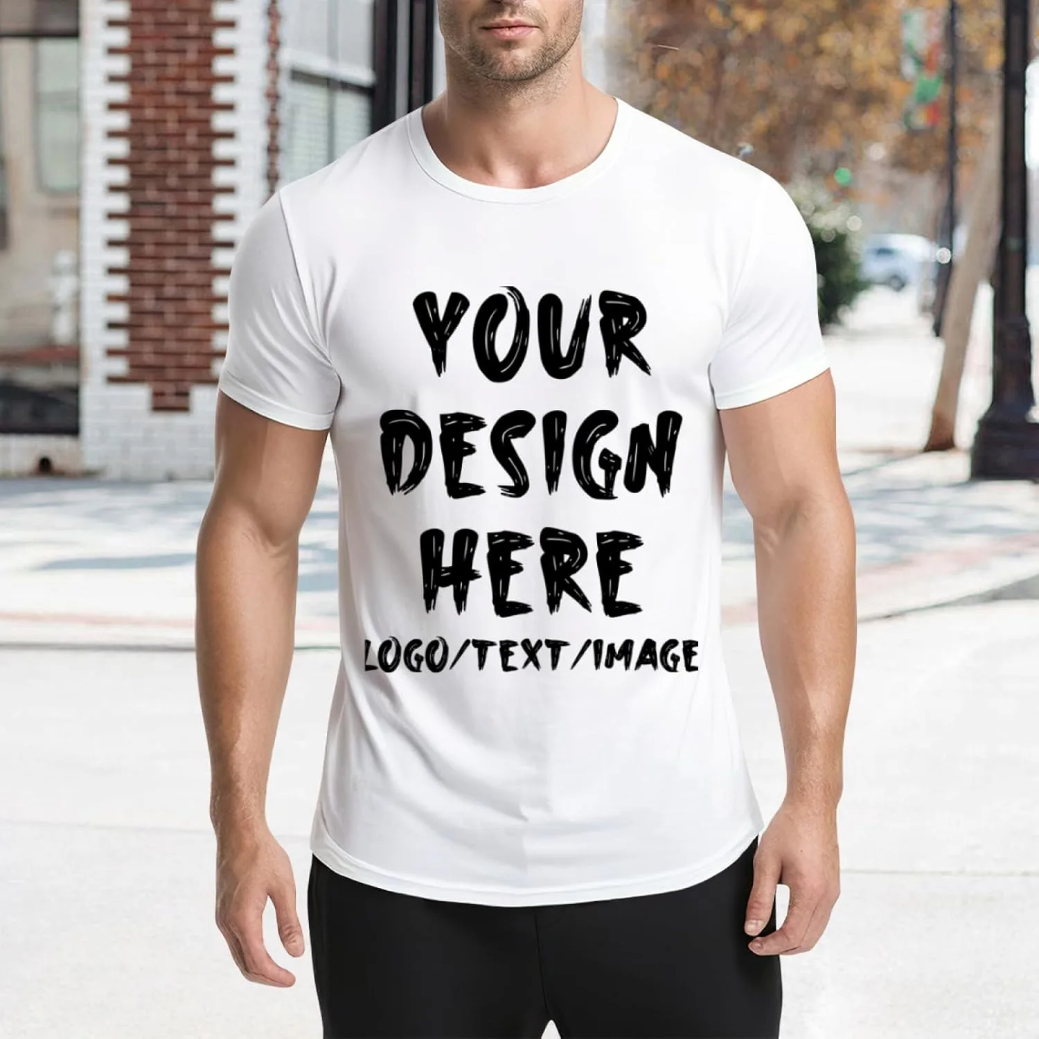 Футболка Custom Design с черным принтом — фото 4