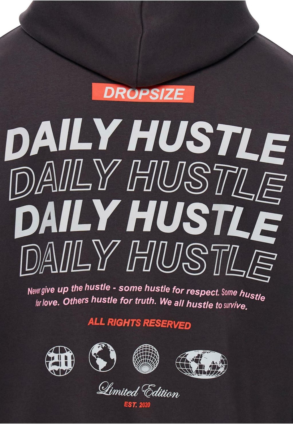 

Толстовка с капюшоном HEAVY DAILY HUSTLE Dropsize, черный