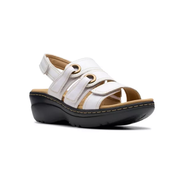 Женские босоножки на танкетке Merliah2 Clarks, цвет white leather