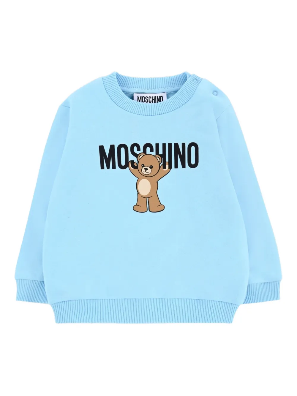 

Толстовка с круглым вырезом и принтом Moschino Kids, синий