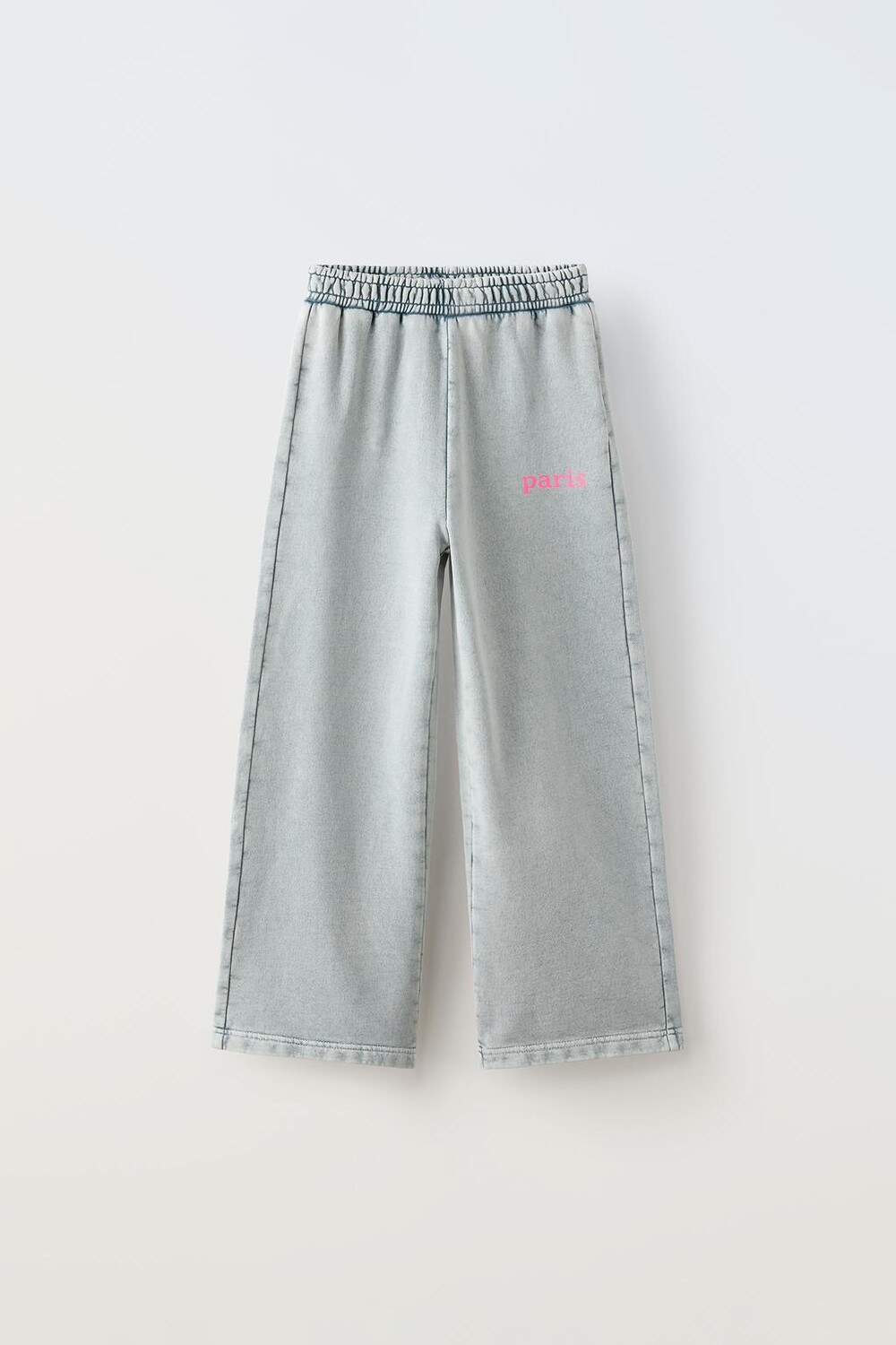 

Выцветшие брюки с лозунгом ZARA, серый