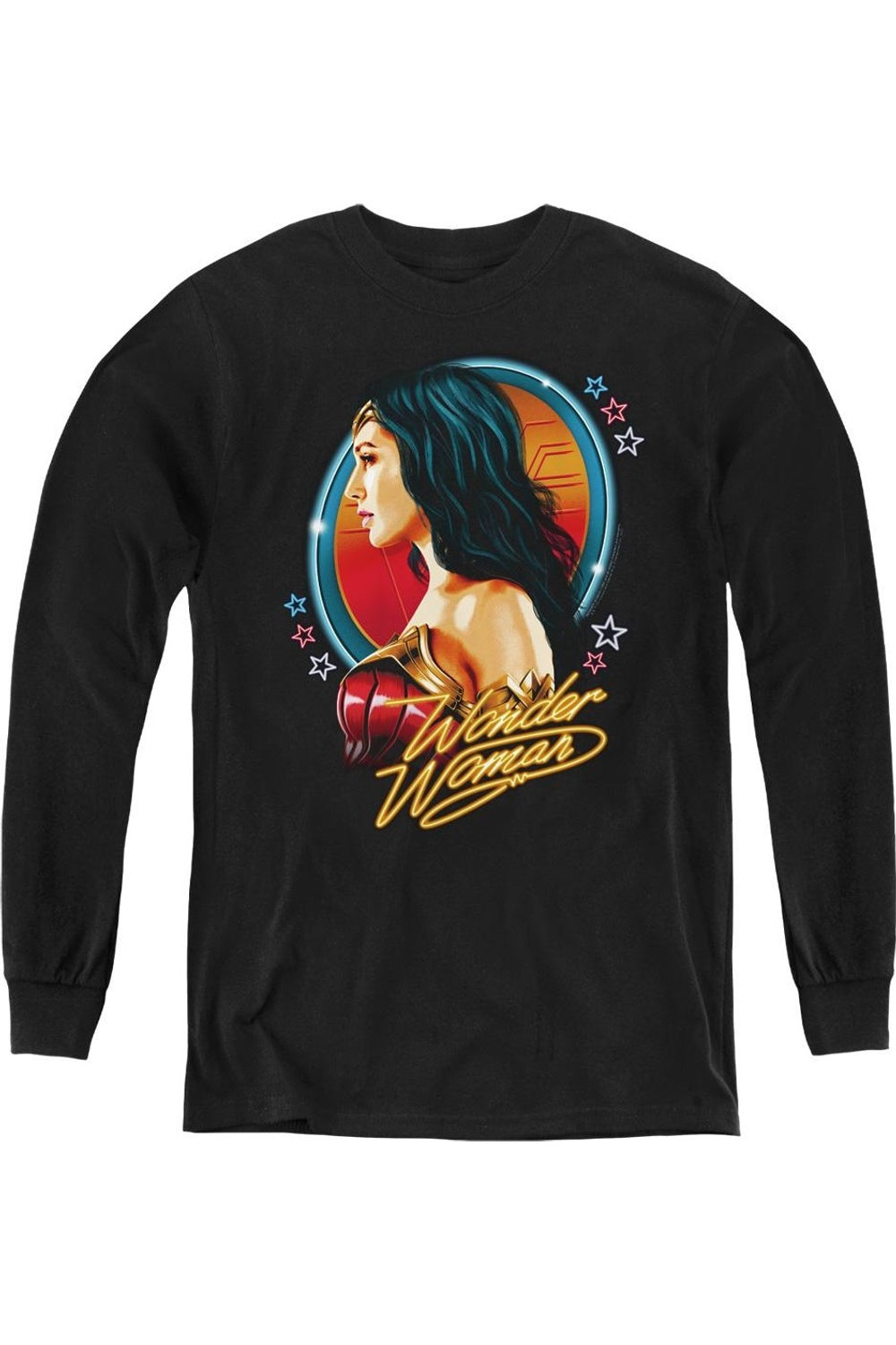 

Футболка Wonder Woman 84 Warrior 84 с длинным рукавом для детей Gildan, черный