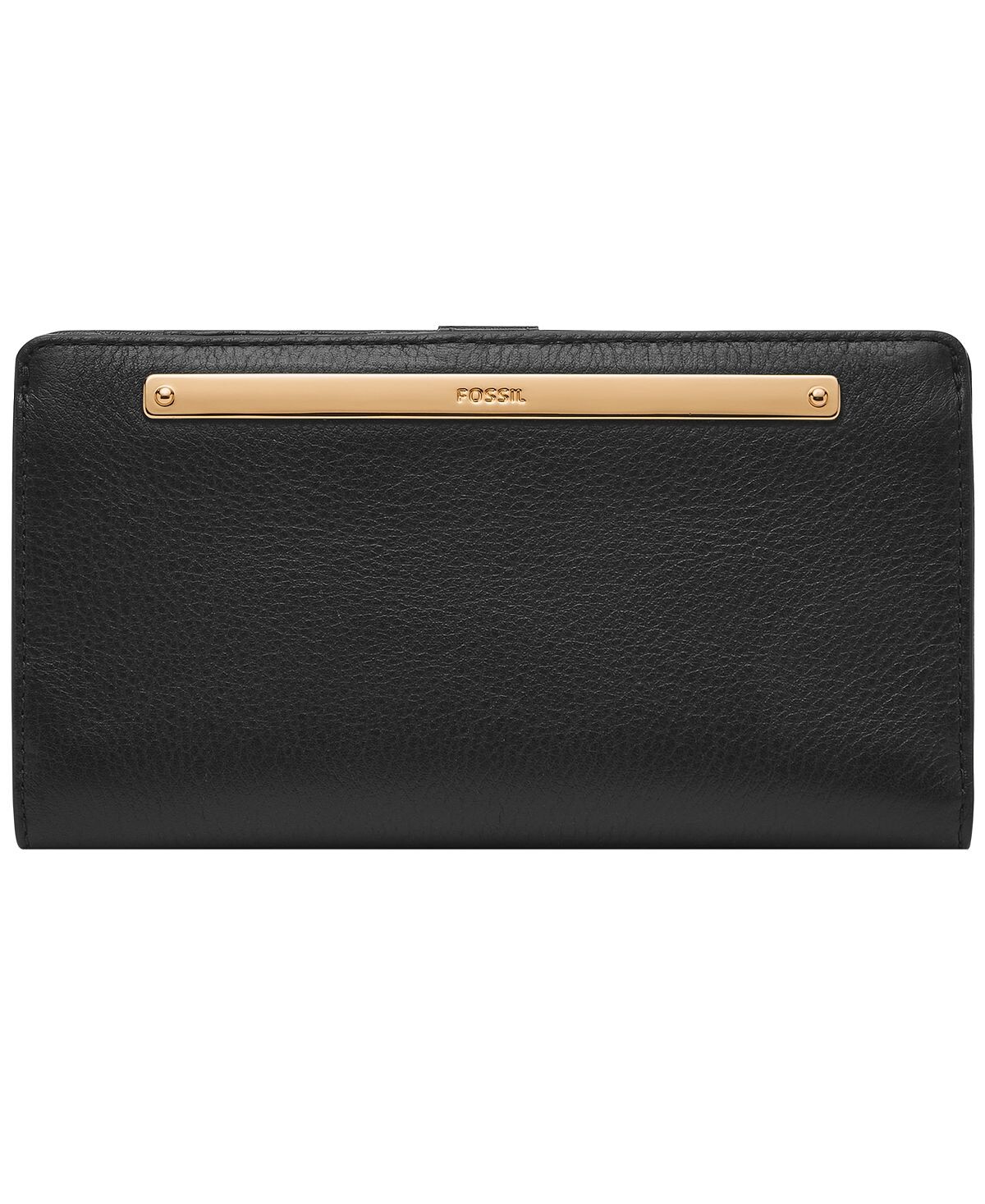 

Тонкий кошелек двойного сложения Liza Fossil, черный