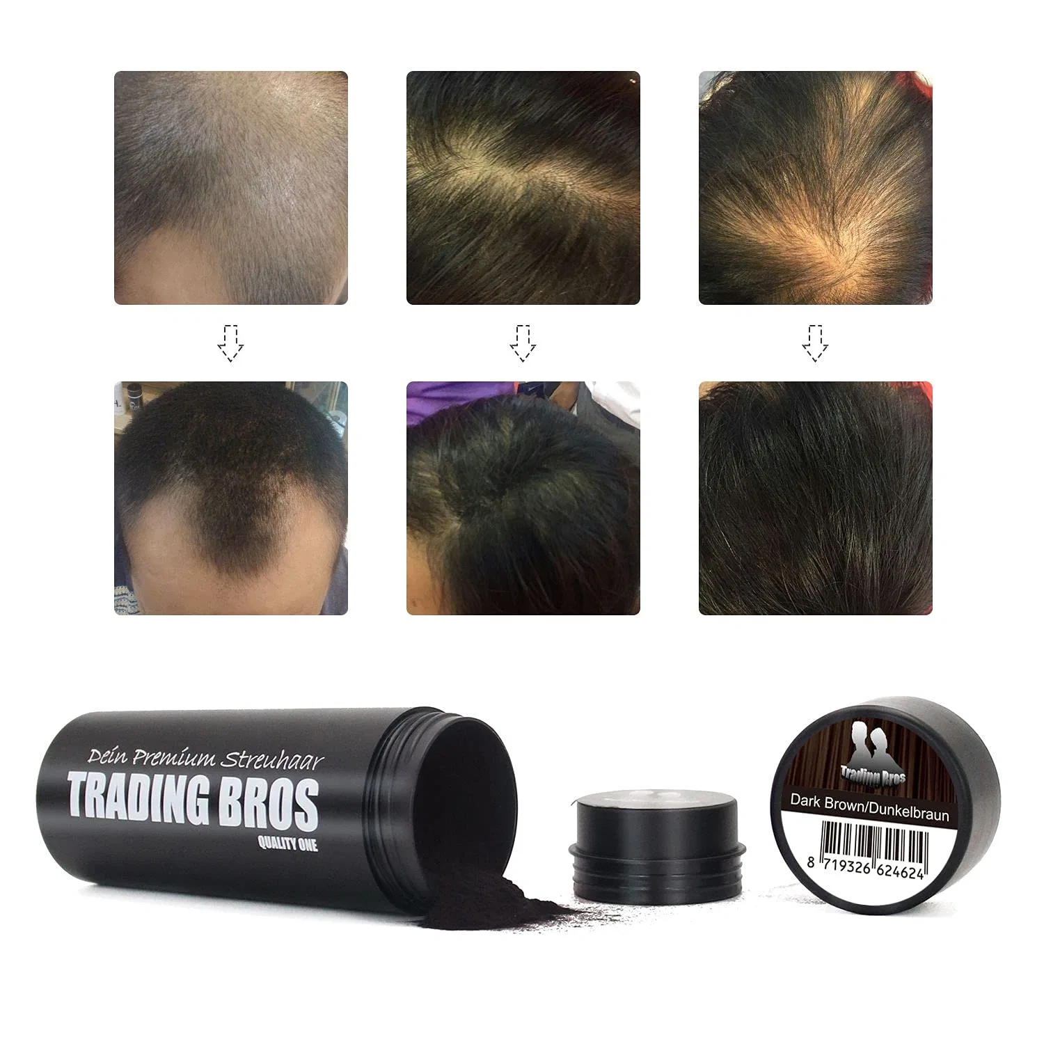 Загуститель для волос Trading Bros темно-коричневый Trading Bros, Dark Brown — фото 2