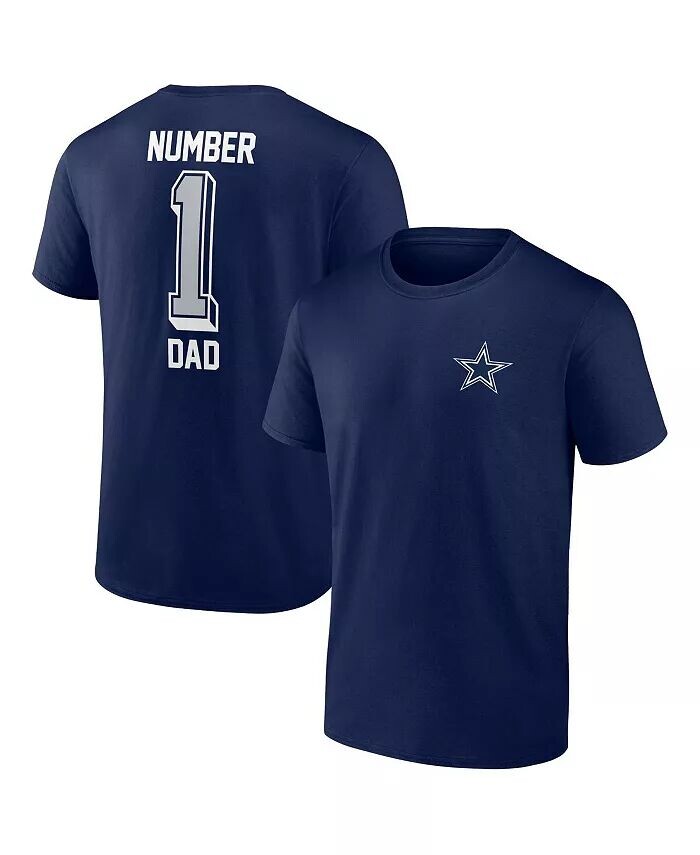 

Мужская темно-синяя футболка Dallas Cowboys Number One Dad Fanatics