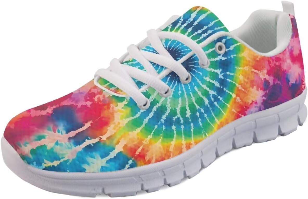 

Модные кроссовки низкие для бега для женщин и мужчин, теннисные, прогулочные, спортивные, фитнес-кроссовки, кроссовки для фестивалей Getelinseng, Rainbow Tie Dye