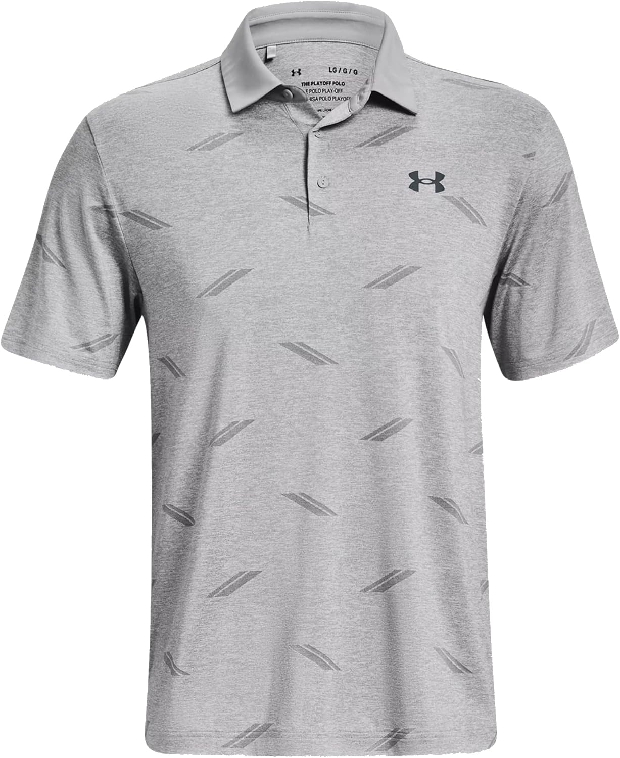 

Under Armour Playoff Deuces Jacquard поло, Halo Gray-Steel-Pitch Gray