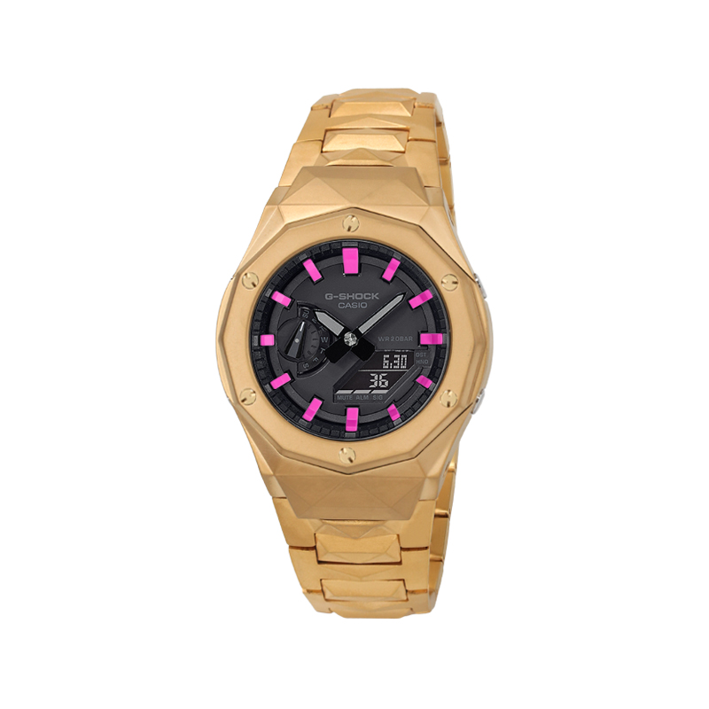 

CASIO Retrofit Series электронный механизм часы на стальном браслете унисекс черный циферблат, Позолоченный, CASIO Retrofit Series электронный механизм часы на стальном браслете унисекс черный циферблат