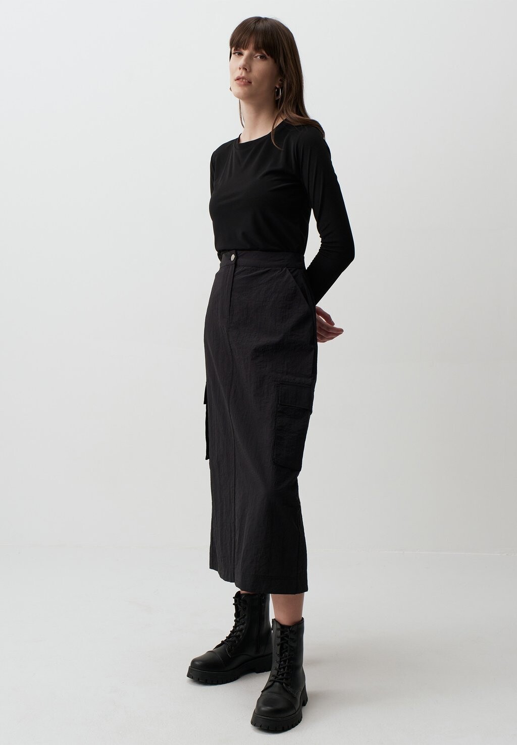 

Юбка А-силуэта HIGH WAIST CARGO MIDI Jimmy Key, черный