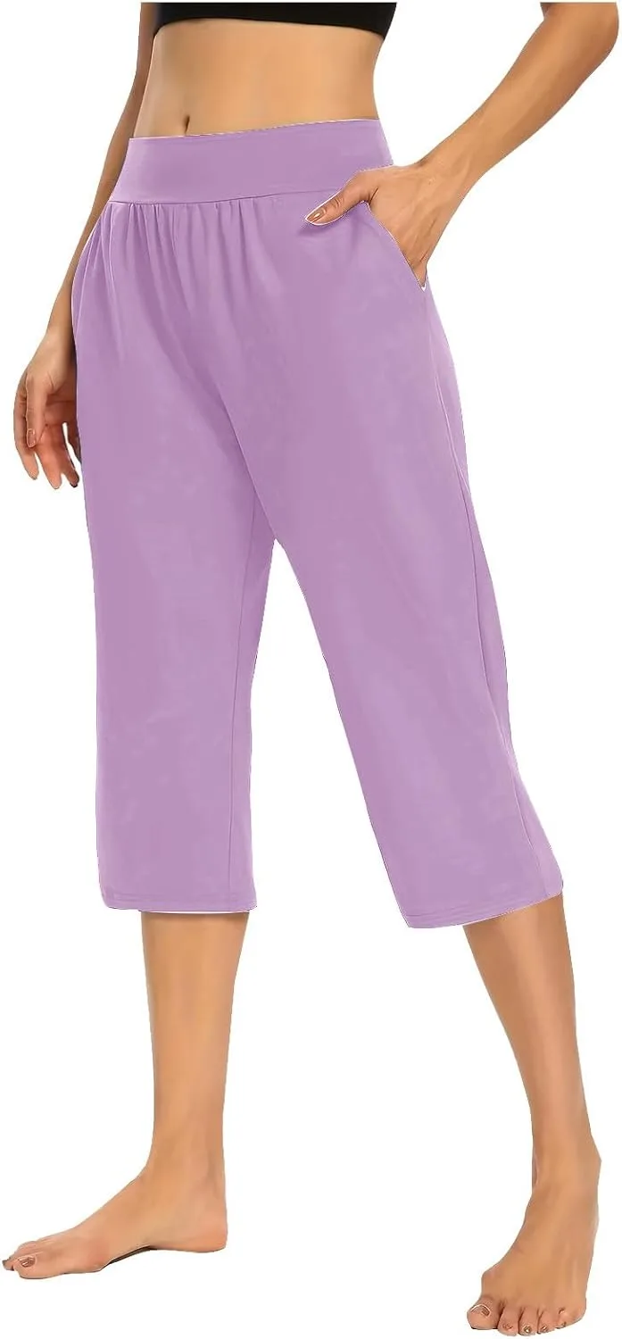 

Женские капри для йоги с карманами, эластичные, с высокой талией