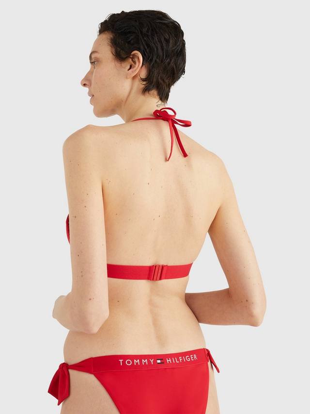 Фиксированный треугольный бикини-топ с поролоном Tommy Hilfiger, Primary Red — фото 2