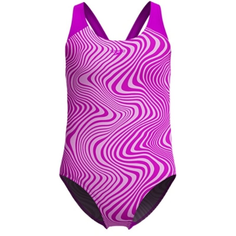 

Купальный костюм для девочек с цифровым принтом Speedo, цвет diva