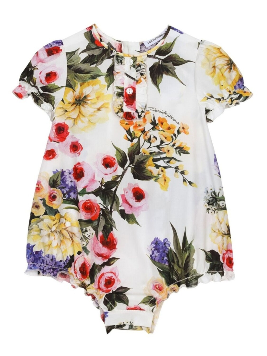 

Dolce & Gabbana боди с цветочным принтом, желтый