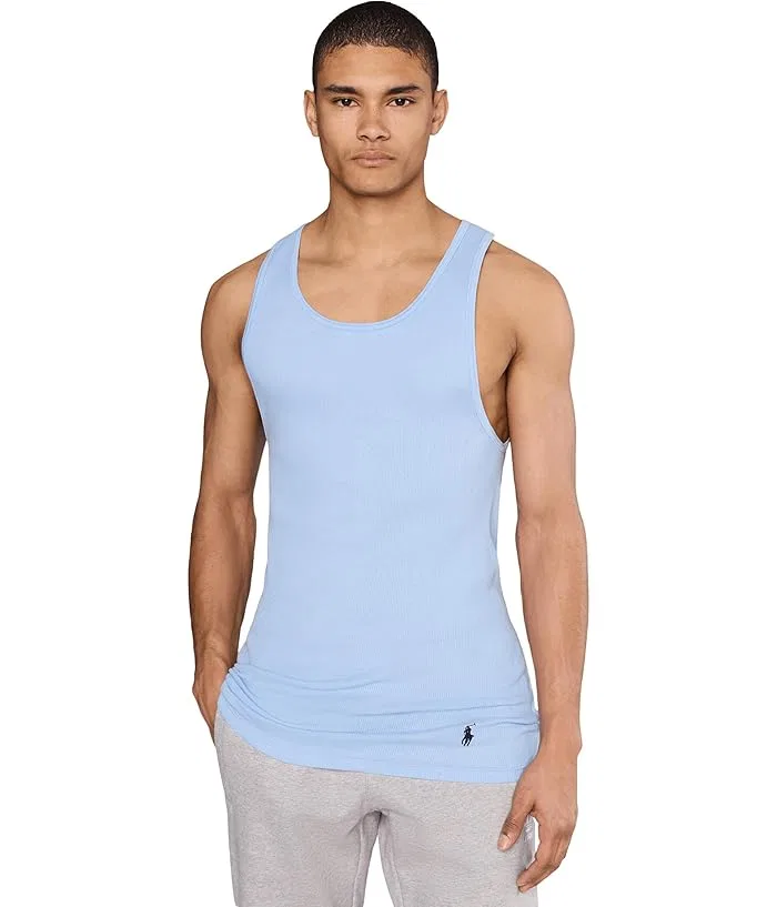 Майка Classic Fit Tank Polo Ralph Lauren, White/Raft Green/Office Blue